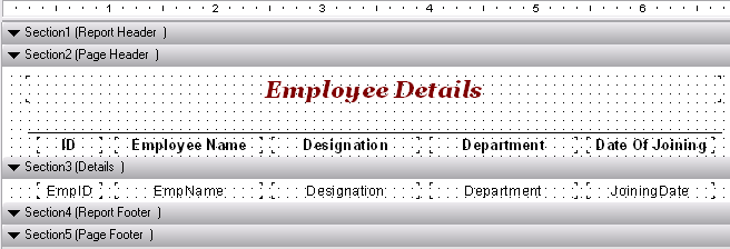 Crystal Report Layout