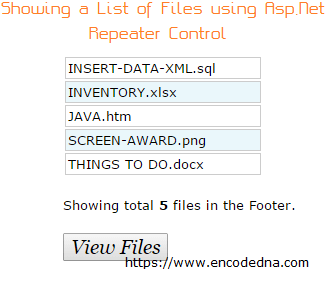 Repeater Control in Asp.Net