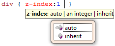 Syntax of CSS z-index property