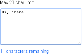 Character limit using jQuery