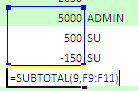 Excel F2 key Showing Formula Edit Mode