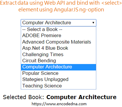 Data Binding Angularjs Ng Options With Select Dropdown List Using Asp Net Web Api In Mvc 4