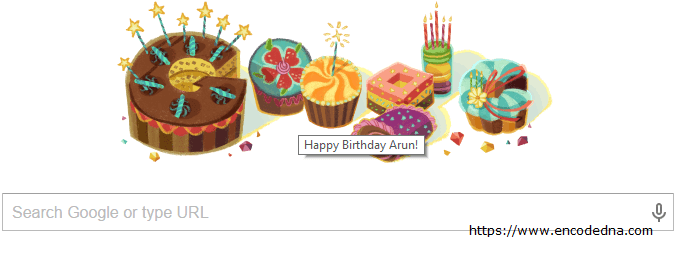 Happy Birthday Google Doodle