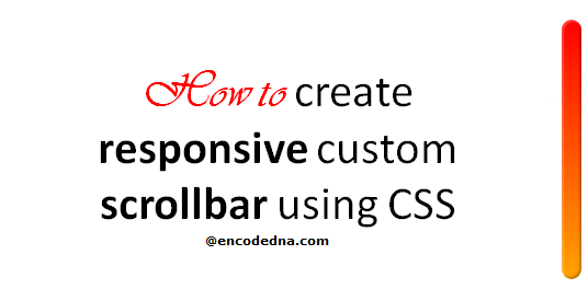 Create responsive custom scrollbar using css
