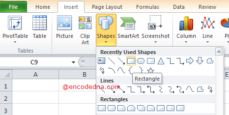 Add a Rectangle Shape in Excel and Change Color using VBA