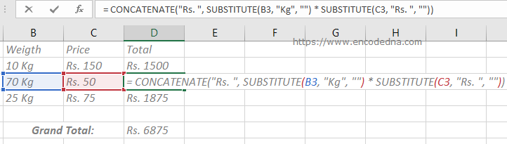 Calculate cells with Alphanumeric values in Excel