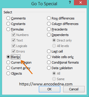 Excel Go-To Special Feature