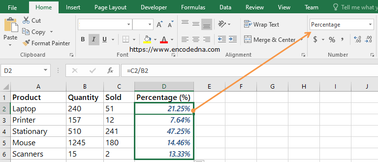 Format cell using Percentage in Excel