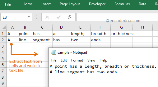 Copy Excel data to text file using VBA