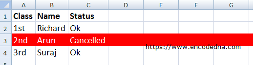 Highlight an Entire Row in Excel based on Cell value using VBA