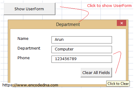 Loop through textboxes in UserForm in Excel VBA and clear all values