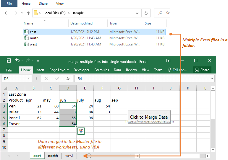 Merge multiple Excel files in single workbook but different sheets using VBA