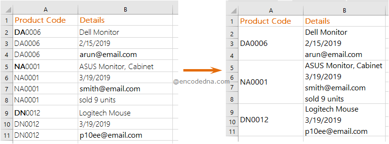 Merge Multiple Rows in One Cell using VBA