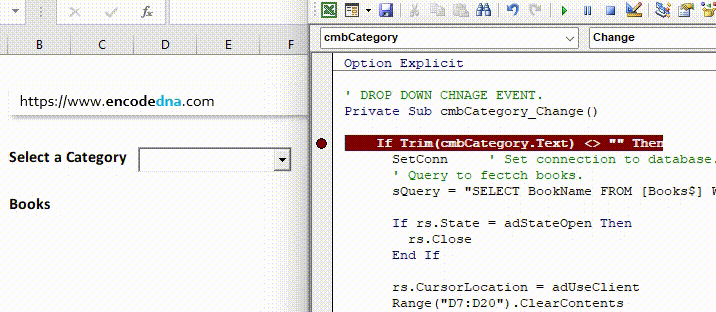 run a macro when combobox value is selected in excel