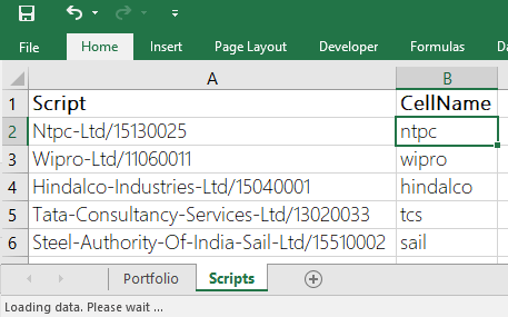 Excel as Database
