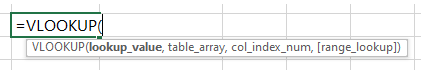 vlookup function in excel