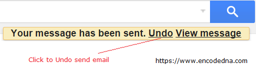 Gmail Undo Send Option