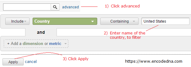 Filter By Country in Analytics