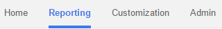 Reporting tab in Google Analytics