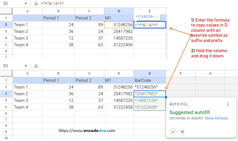 add formulas in google sheets