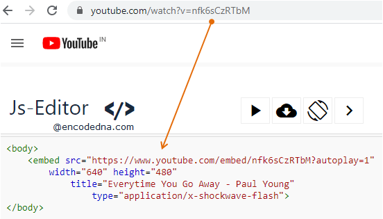 How To Embed Youtube Video In Html Without Iframe