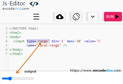 HTML5 Type range