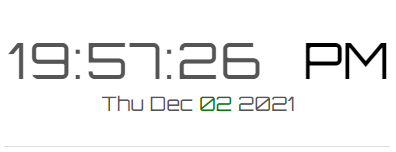 Digital Clock with Date in JavaScript