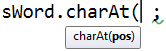 JavaScript charAt() Method