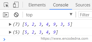 Remove Duplicates in JavaScript Array using ES6 Set and from()