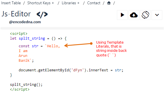 Split a String into Multiple lines in JavaScript