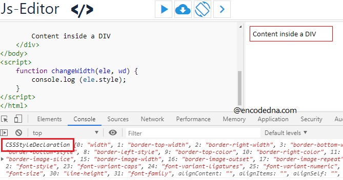 style property Example in JavaScript