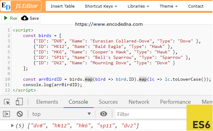 Using multiple map() function in JavaScript ES6