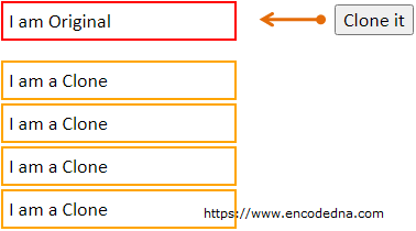 Clone a DIV element using jQuery .clone() method