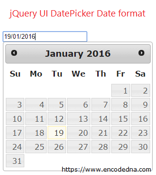 jQuery Datepicker Widget Change Date Format