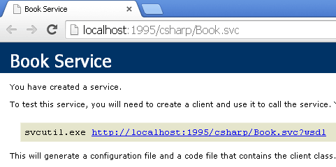 WCF Service Created